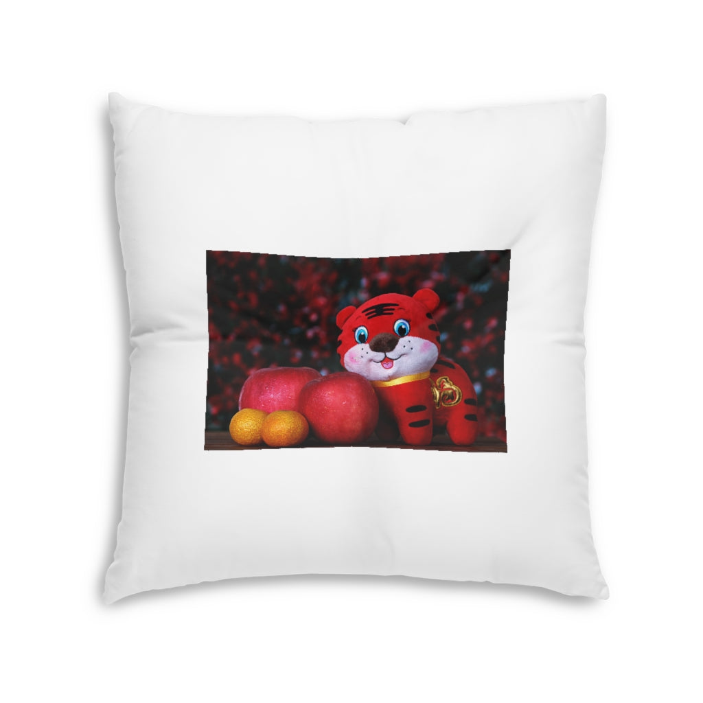 Tiger Tufted Floor Pillow, Square